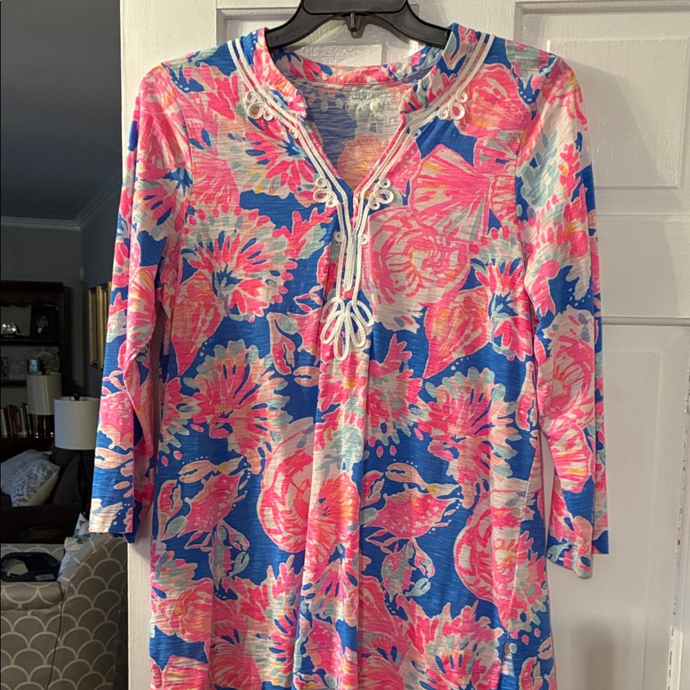 Lilly Pulitzer Pink and Blue Patterned Top